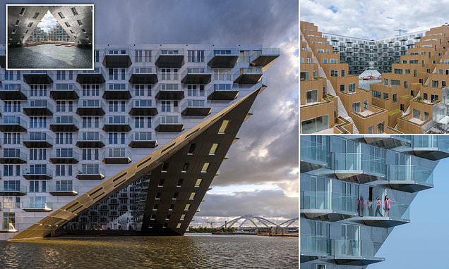 The ship-shaped Dutch building that looks like it's floating on water