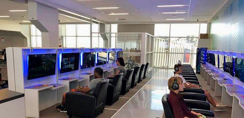 Airport offers 36 high-tech stations with PS4s, 4K TVs and brand new games