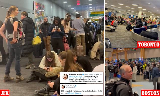 British Airways passengers are stranded at airports across America