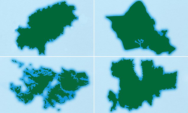 Quiz: Can you name these islands based only on their SHAPE?