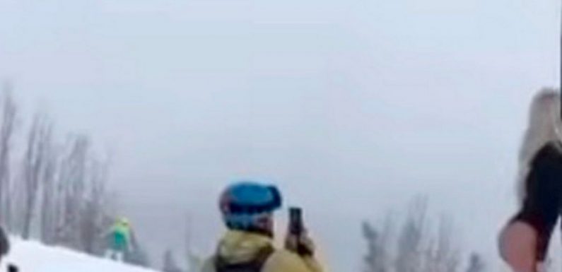 Staff beg influencer to stop flashing naked butt on family ski resort mountain