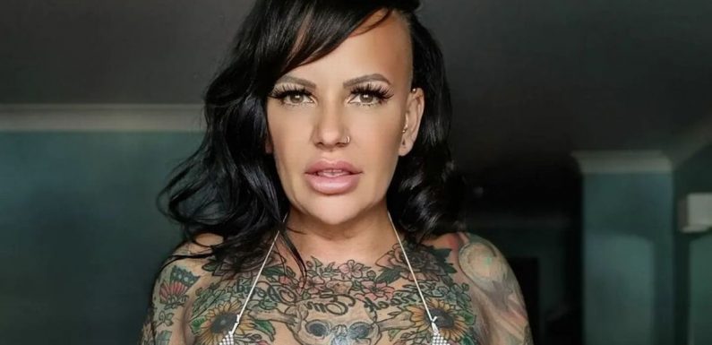 Tattooed adult star ‘told off’ for arriving at airport in bikini after ‘bender’