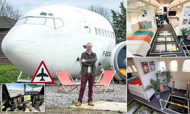 Boeing 737 is converted into rental holiday home with flight simulator