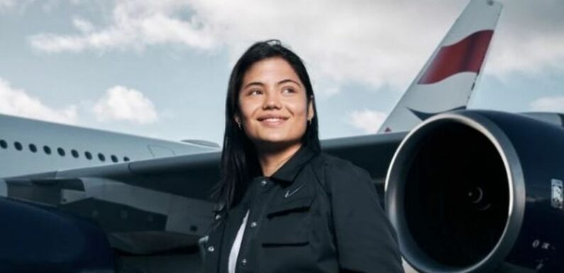 Tennis ace Emma Raducanu has a go at being a BA pilot for the day