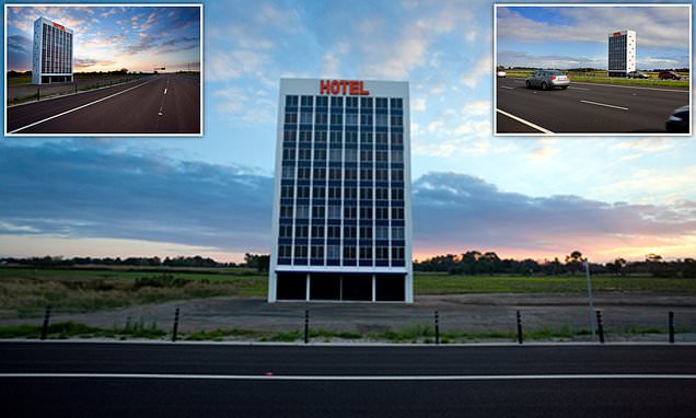 The bizarre FAKE hotel that sits beside an Australian motorway