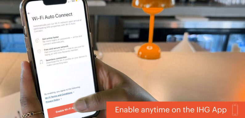 IHG enables hotel guests to log into WiFi automatically