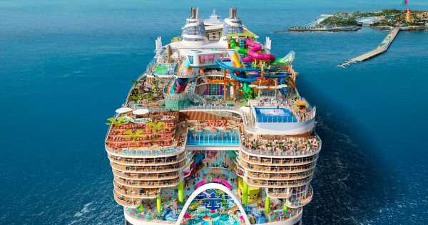 World’s largest cruise ship to sail with huge waterpark, ice rink and kids’ zone