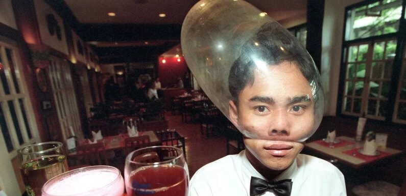 Inside the restaurant with Johnnies everywhere and its own ‘Miss Condom’