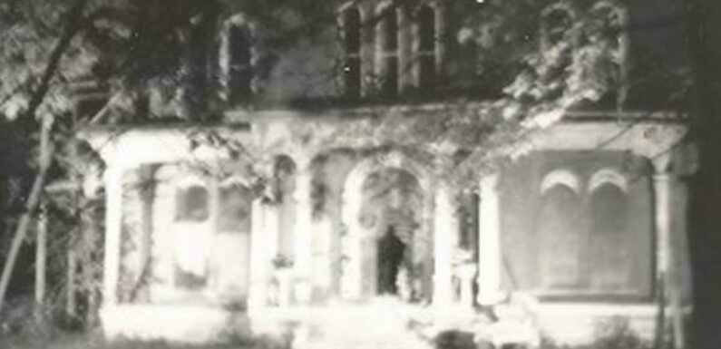 Ghostly figures 'caught on camera' lurking in a 19th-century mansion
