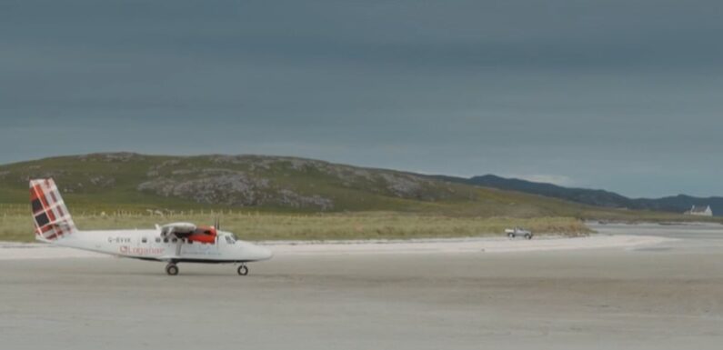Fascinating video explores remote runway in Scotland that DISAPPEARS