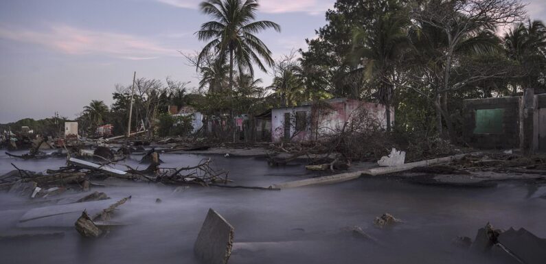 Pictured: The last residents of a town destroyed by climate change