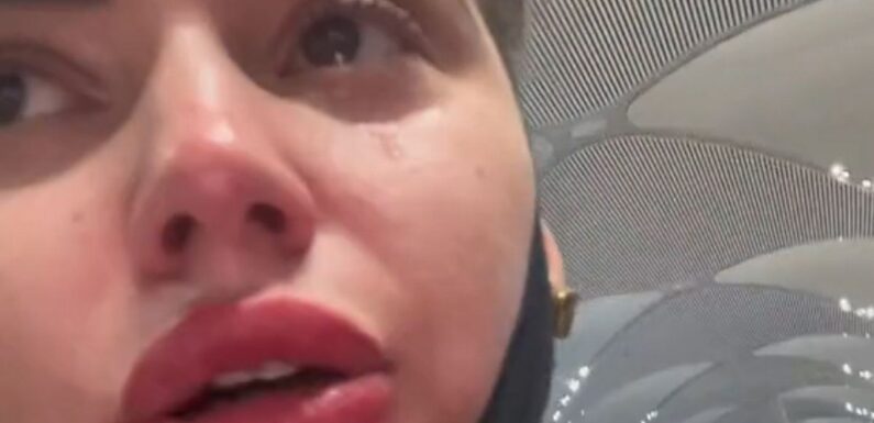 Woman in tears from being ‘strip searched’ at airport after ‘full body surgery’